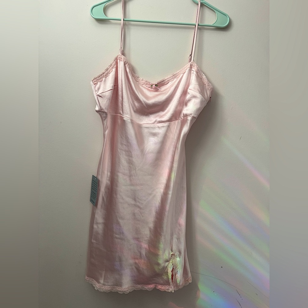 LUSH brand Nordstrom Stain pink slip dress 
Size:L